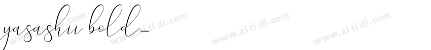 yasashii bold字体转换